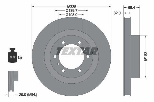 

Диск тормозной TOYOTA LAND CRUISER 150 (KDJ15_, GRJ15_),LAND CRUISER PRADO (KDJ15_, GRJ15_