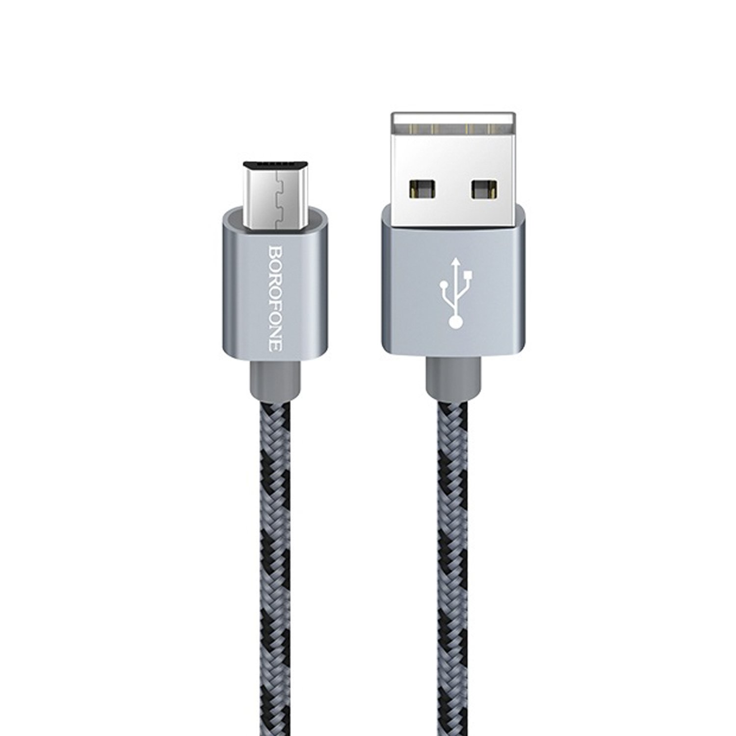 

Дата-кабель BX24 Ring USB - micro USB 1 м, серый