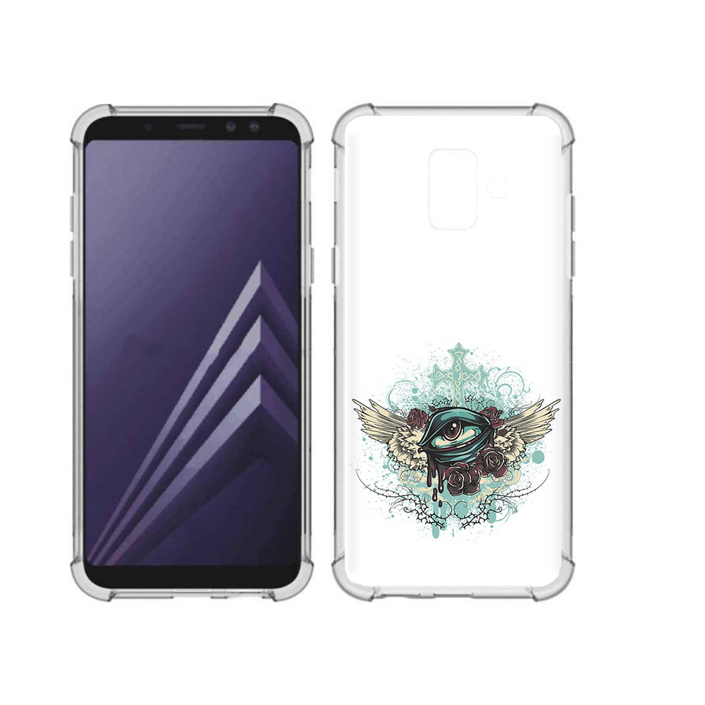 

Чехол MyPads Tocco для Samsung Galaxy A6 (2018) плачущий глаз с крыльями, Прозрачный, Tocco
