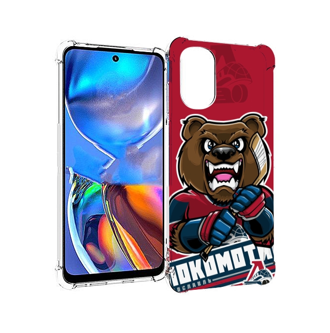 

Чехол MyPads хоккеи локомотив ярославь мужской для Motorola Moto E32, Прозрачный, Tocco