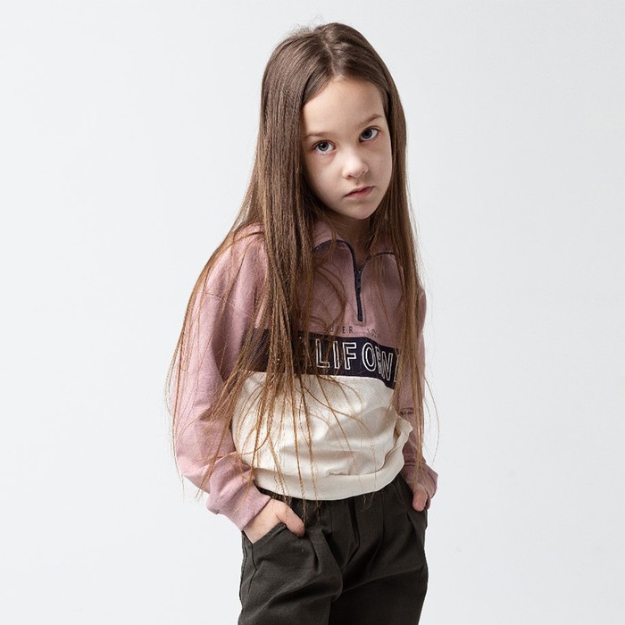 

Свитшот для девочки, Леопардик, розовый, 104, Леопардик