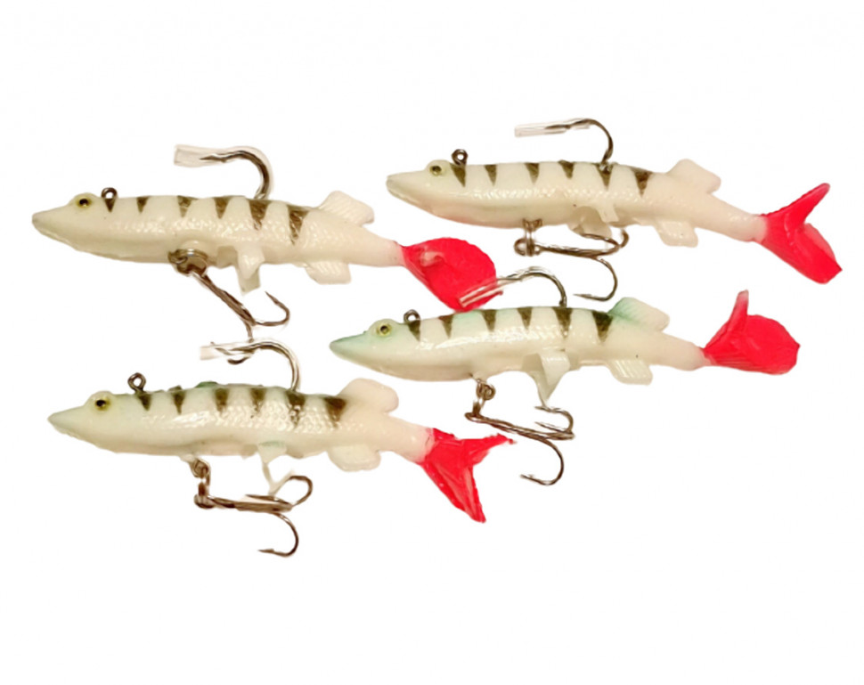 

Силиконовая приманка Jin Tai Silicon Lures 80 мм, разноцветный, 4 шт., Silicon Lures