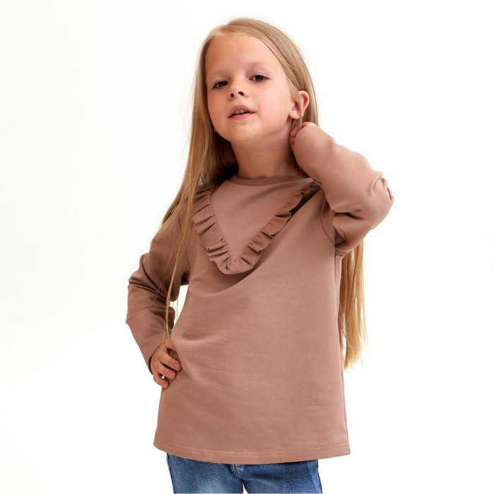 

Лонгслив детский KAFTAN П00000560, коричневый, 110, Basic line-2