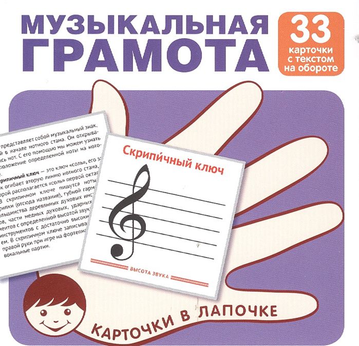 

Музыкальная грамота. 33 карточки с буквами на обороте