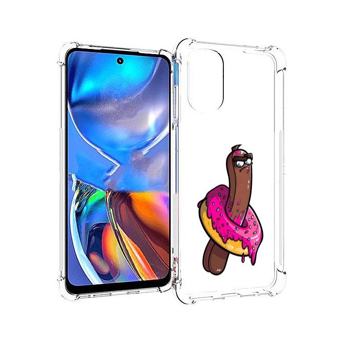 

Чехол MyPads эклер в пончике для Motorola Moto E32, Прозрачный, Tocco