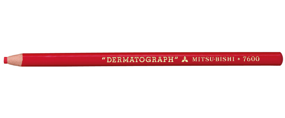 Карандаш UNI Mitsubishi Dermatograph P-7600 (красный, 1 штука)