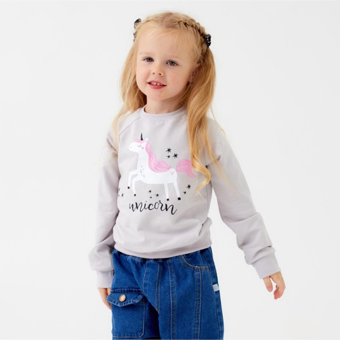 

Свитшот детский KAFTAN П00000560, серый, 110, Unicorn