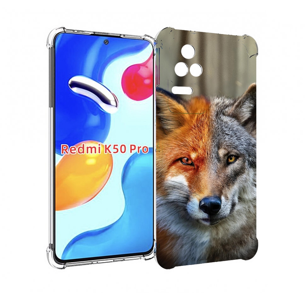 

Чехол MyPads волк-лиса для Xiaomi Redmi K50/K50 Pro, Прозрачный, Tocco