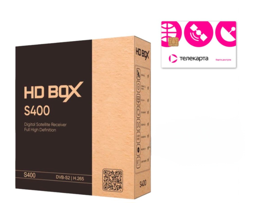 Cпутниковый ресивер Telekarta HD Box S400 + Вездеход Irdeto