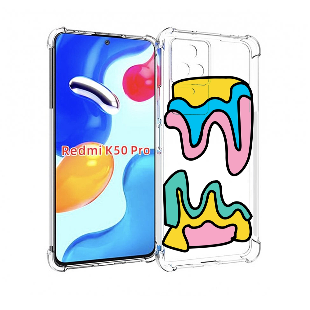 

Чехол MyPads вытекающая-абстракция для Xiaomi Redmi K50 / K50 Pro, Прозрачный, Tocco