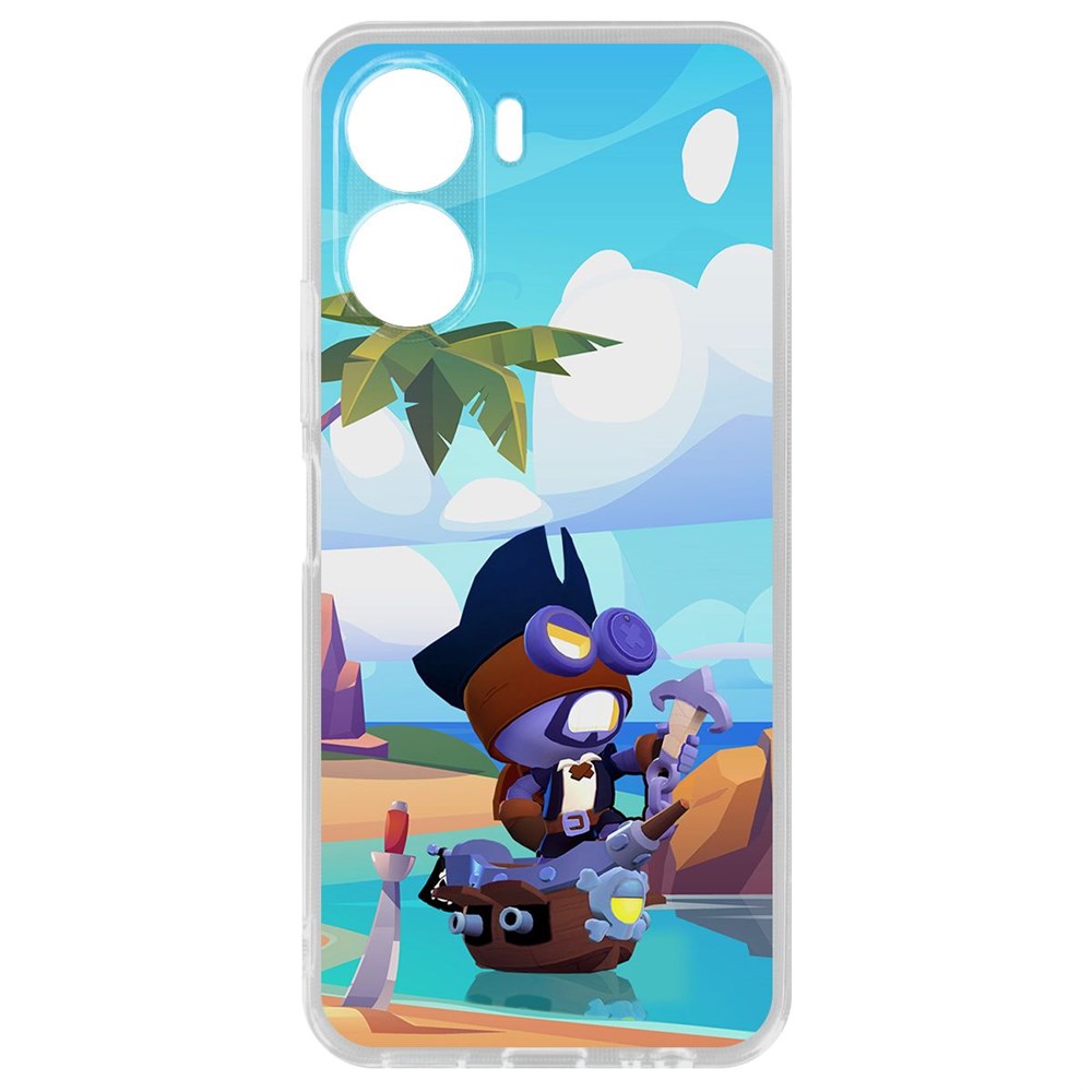 

Чехол-накладка Кейс Brawl Stars-Темный Корсар Карл для Vivo Y16, Прозрачный