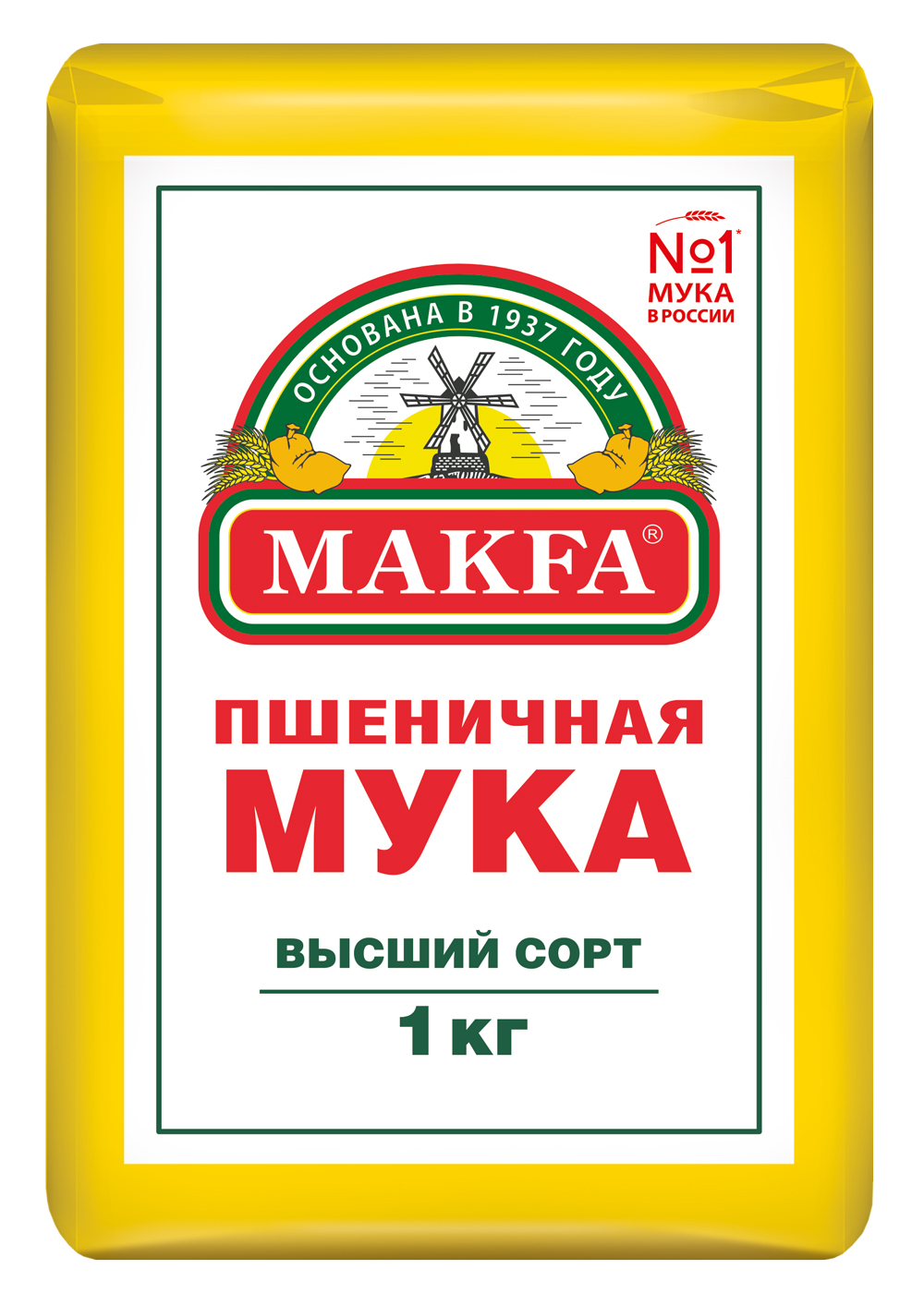 

Мука Makfa пшеничная хлебопекарная высший сорт 1 кг