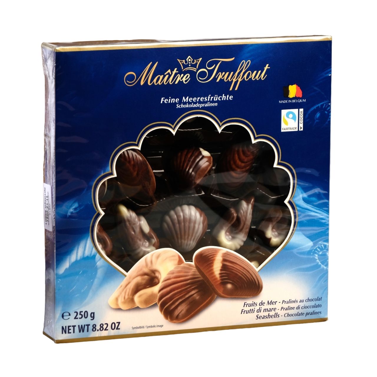 

Maitre Truffout Конфеты шоколадные Дары моря с ореховой начинкой, 250 г