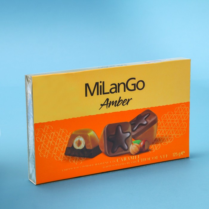 

Solen Конфеты MILANGO с фундуком, карамелью,нугой и молочным шоколадом, 125 г