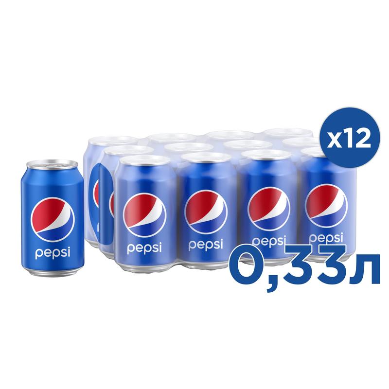 фото Напиток pepsi жестяная банка 0.33 л 12 штук в упаковке