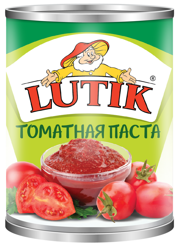 Томатная паста Lutik 25-28% консервированная, 800 г