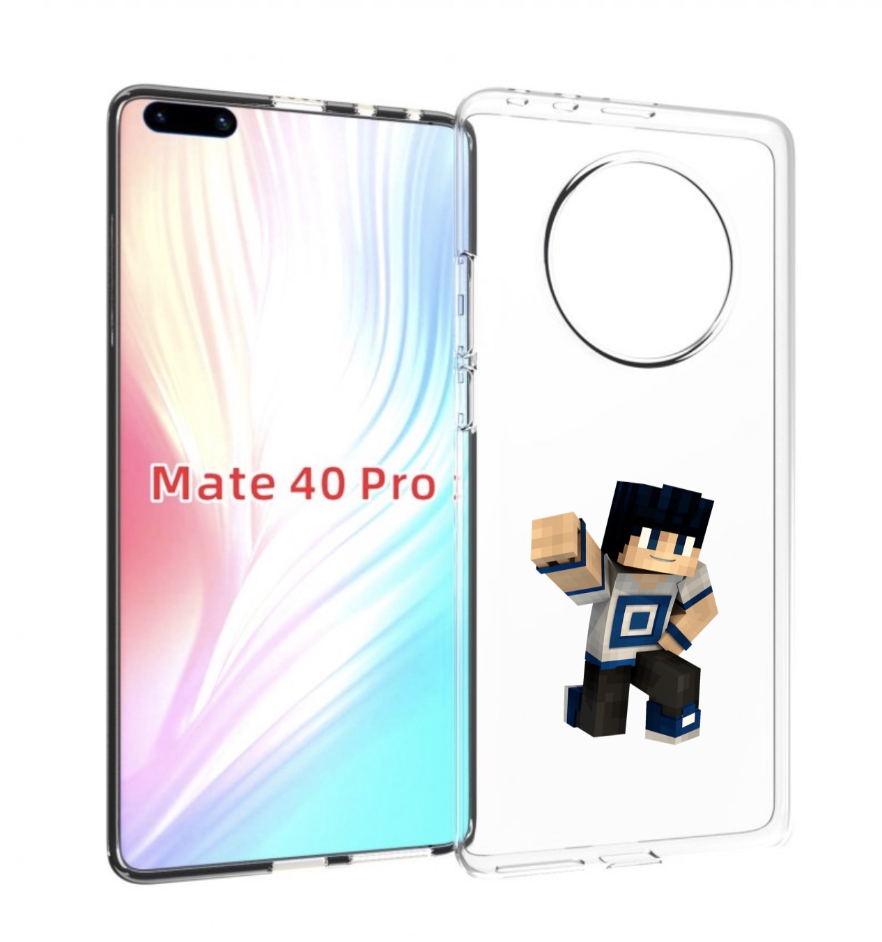 

Чехол MyPads Minecraft-1 для Huawei Mate 40 Pro (NOH-NX9), Прозрачный, Tocco