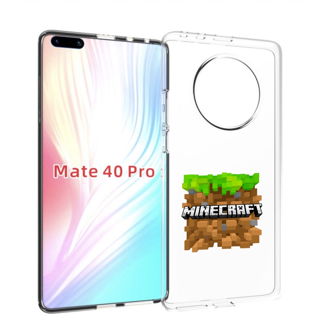 

Чехол MyPads Minecraft-2 для Huawei Mate 40 Pro (NOH-NX9), Прозрачный, Tocco
