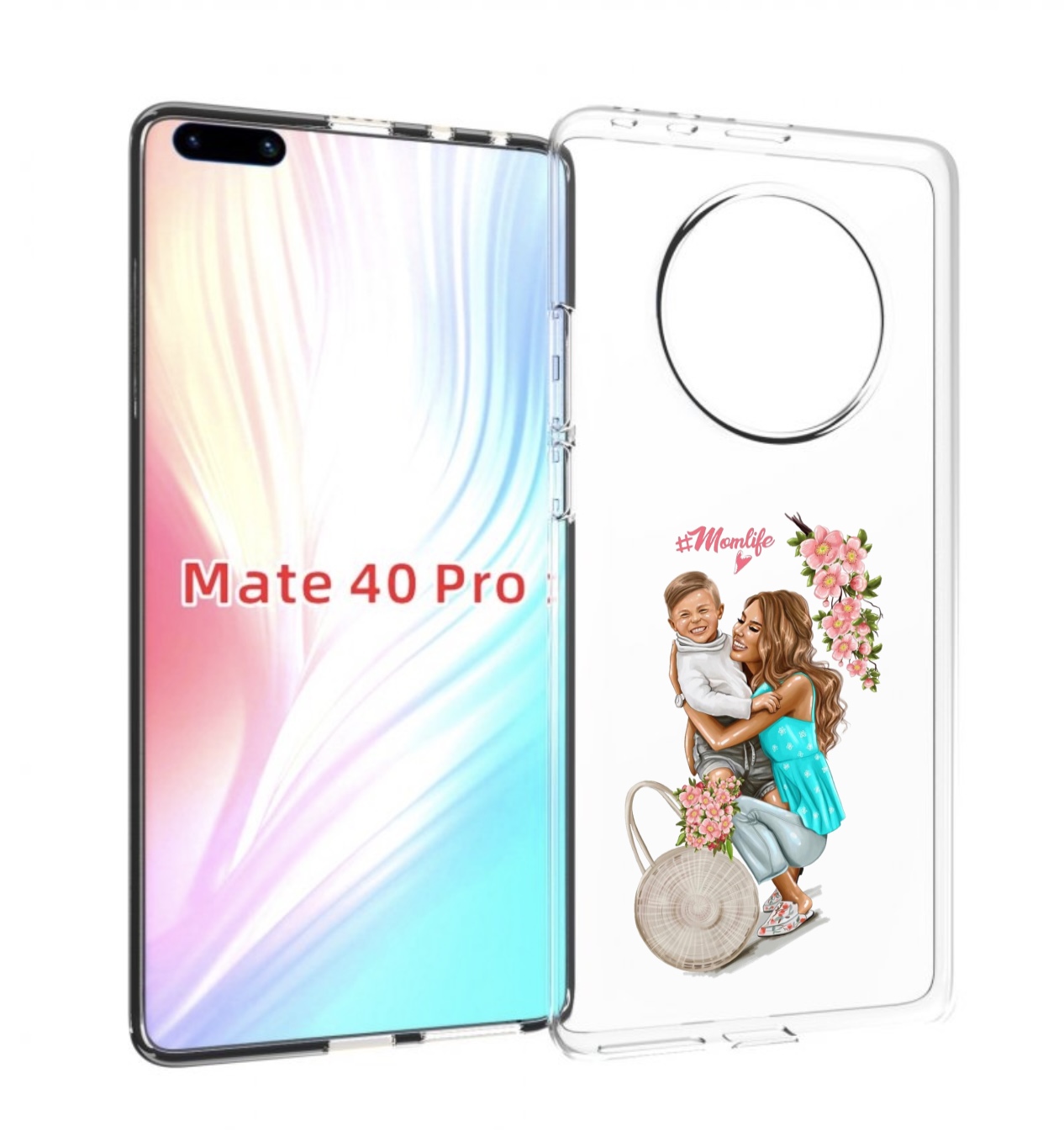 

Чехол MyPads Momlife для Huawei Mate 40 Pro (NOH-NX9), Прозрачный, Tocco