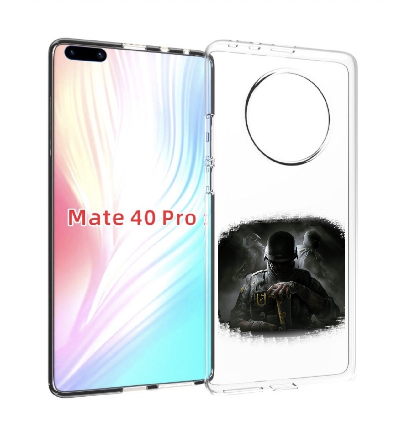 

Чехол Mypads Rainbow Six Siege Для Huawei Mate 40 Pro (Noh-Nx9), Прозрачный, Tocco