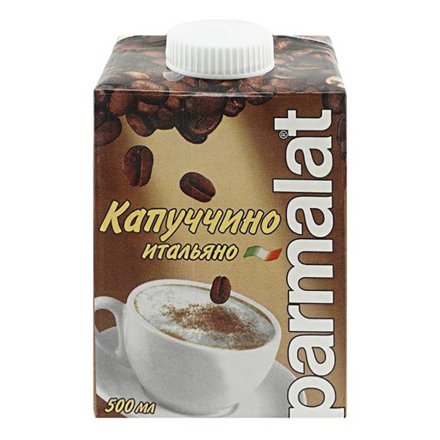 фото Коктейль parmalat cappuccino italiano молочный с кофе и какао 1.5% 0.5 л