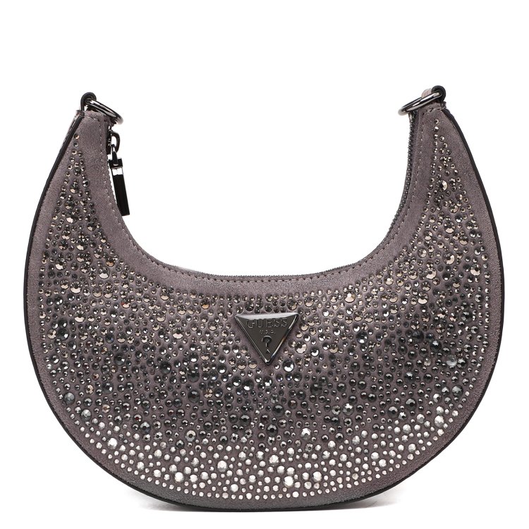 

Сумка-багет женская Guess HWEM9205010 серая, Серый, HWEM9205010