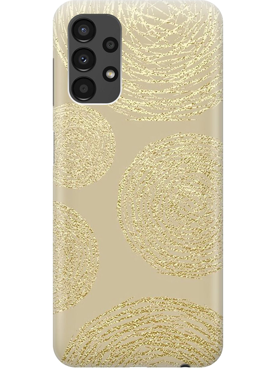 

Силиконовый чехол на Samsung Galaxy A13 4G с принтом "Золотые круги", Прозрачный;золотистый, 740132731