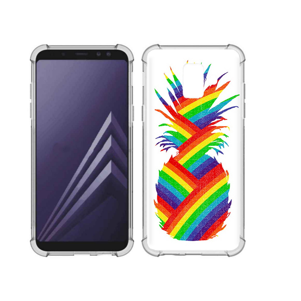 

Чехол MyPads Tocco для Samsung Galaxy A6 (2018) радужный ананас (PT111558.582.566), Прозрачный, Tocco