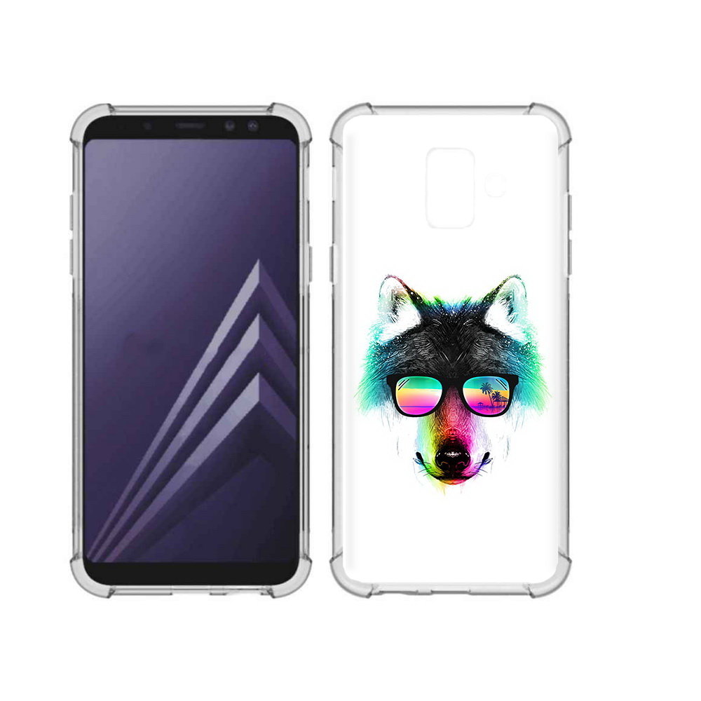 

Чехол MyPads Tocco для Samsung Galaxy A6 (2018) радужный волк (PT111558.582.567), Прозрачный, Tocco