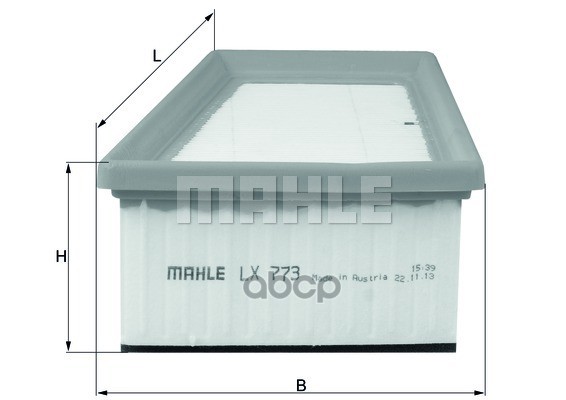 

Воздушный фильтр Mahle/Knecht для Renault Clio II 95-15/Nissan Kubistar 01-09 LX773