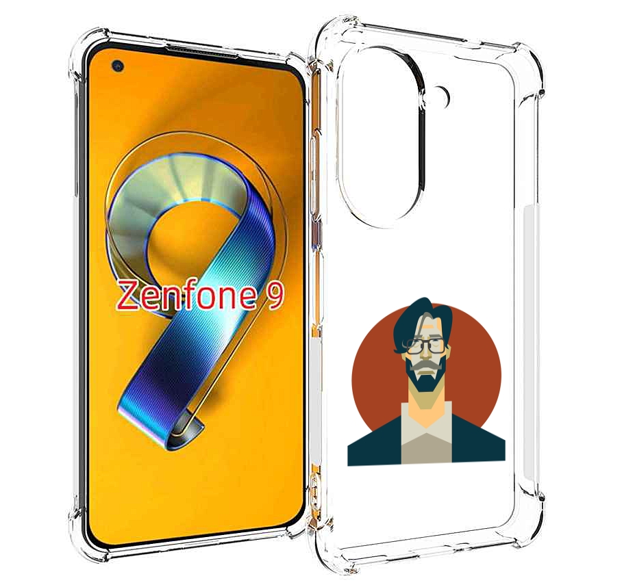 

Чехол MyPads мужичек-в-очках для Asus Zenfone 9 (AI2202), Прозрачный, Tocco