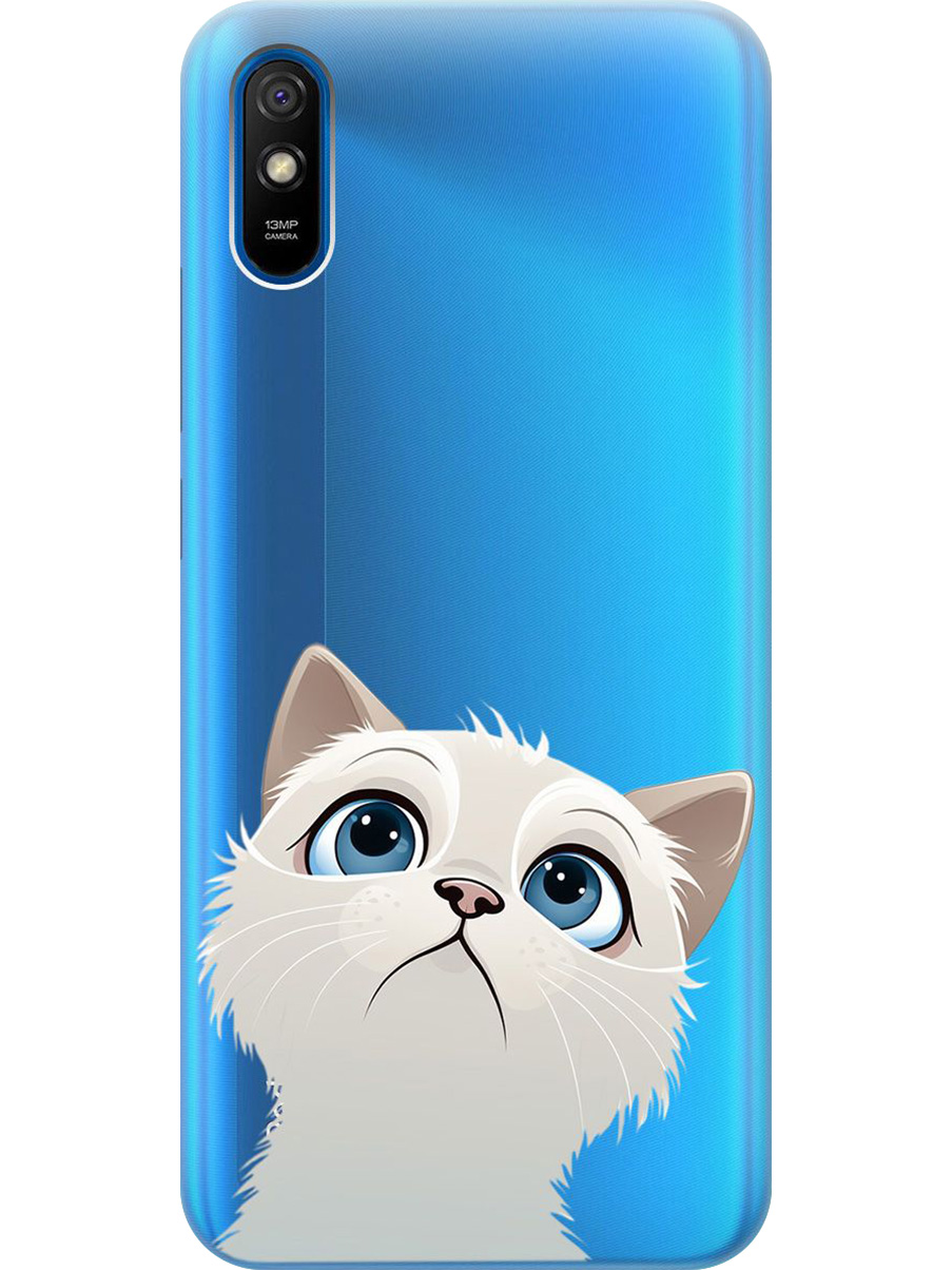 

Силиконовый чехол на Xiaomi Redmi 9A с принтом "Белый котик" прозрачный, Прозрачный;белый, 723276911