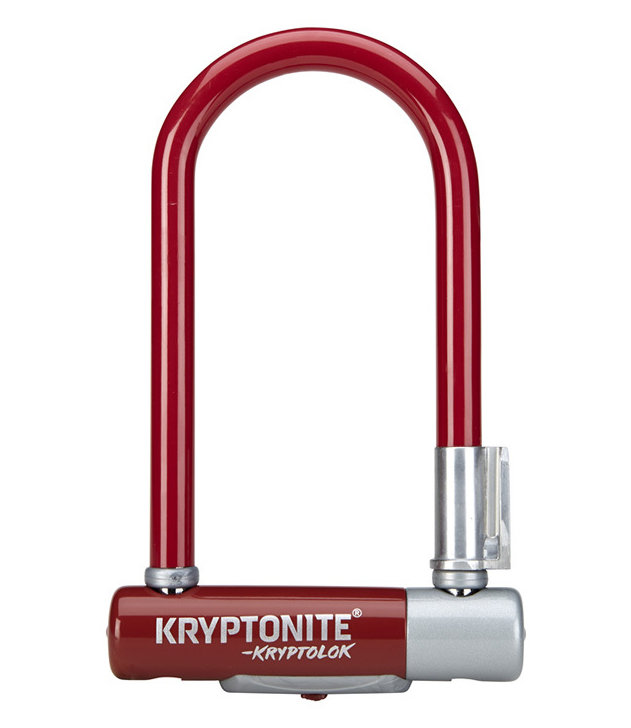 фото Замок-скоба велосипедный kryptonite u-locks kryptolok mini-7 flexframe (бордовый)