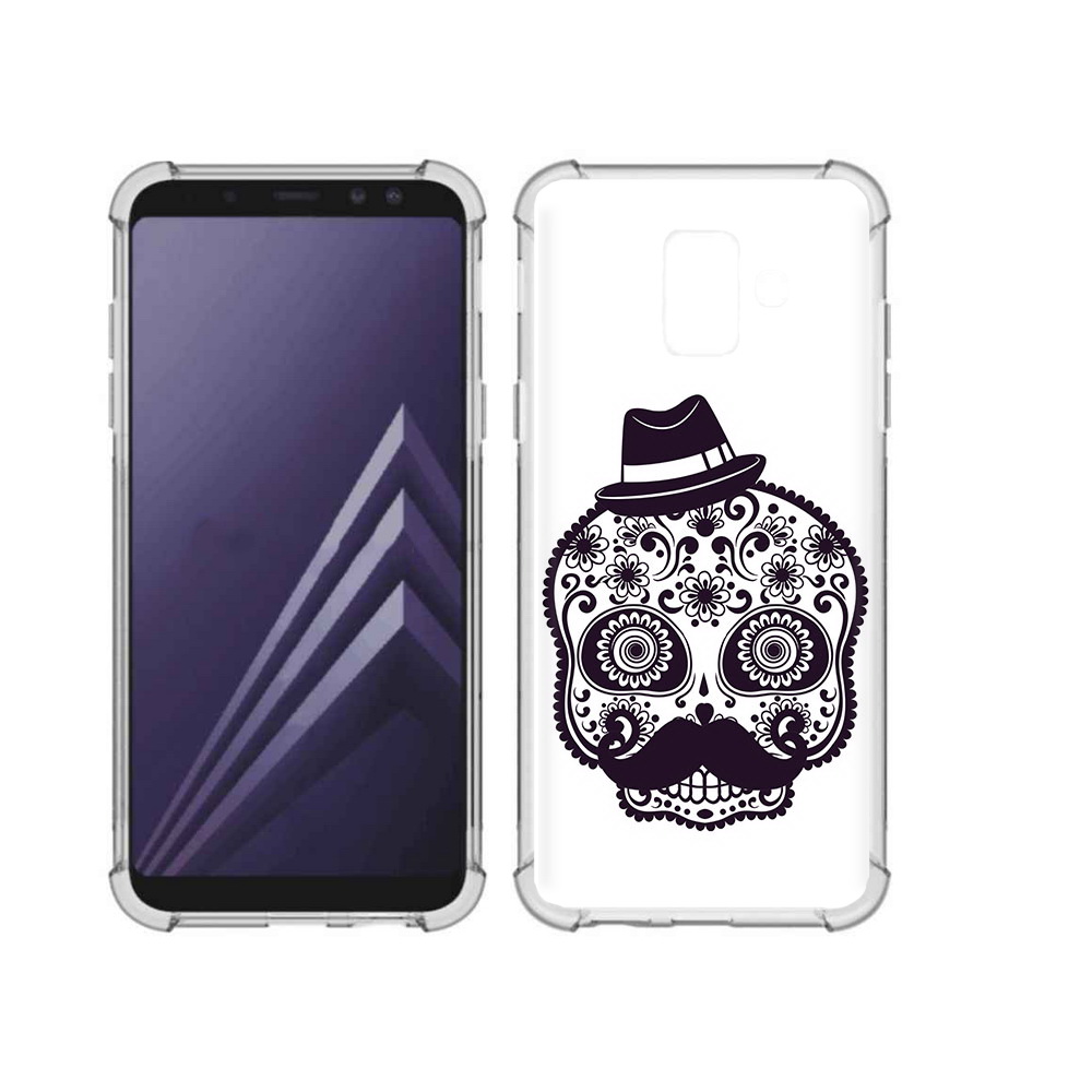 

Чехол MyPads Tocco для Samsung Galaxy A6 (2018) разрисованный скелет (PT111558.582.575), Прозрачный, Tocco