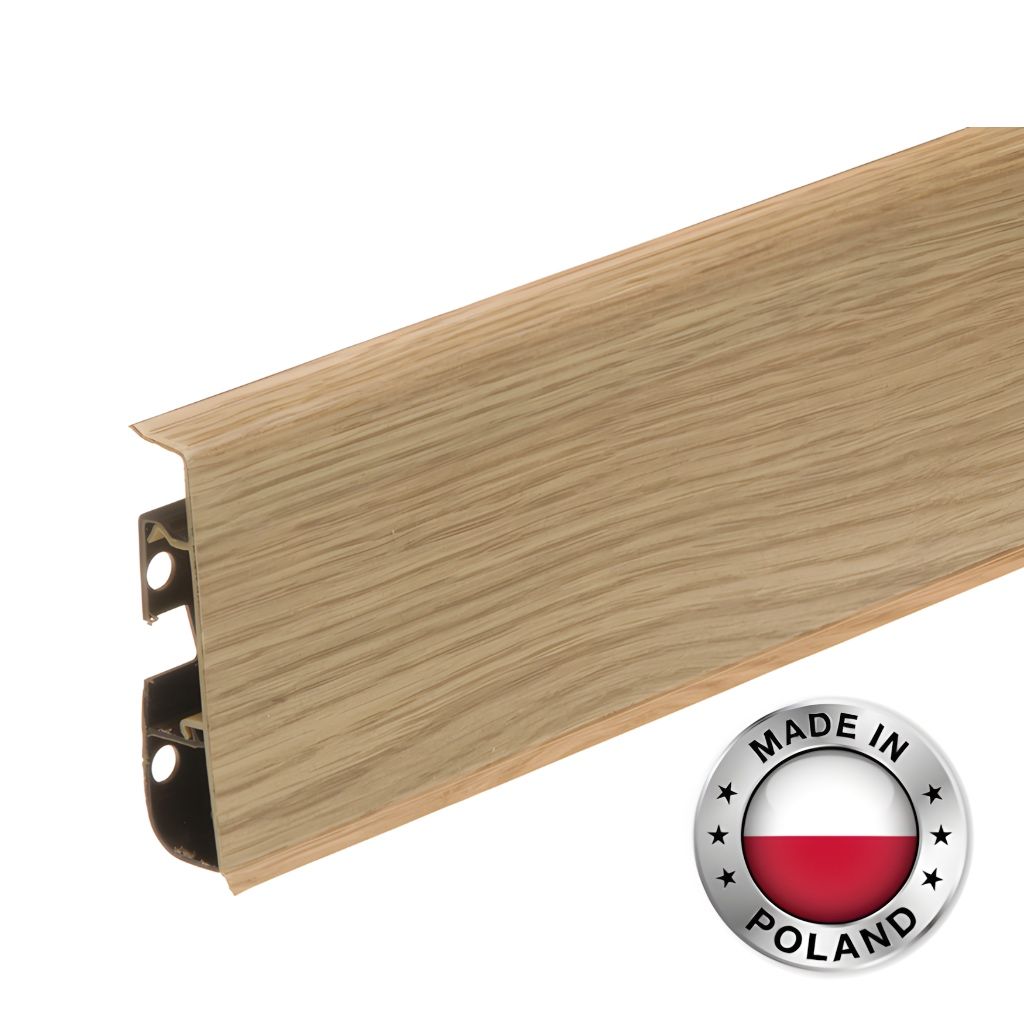 

Плинтус Cezar Hi-Line 135 Дуб Классик 2500x22x75 мм X10, Бежевый