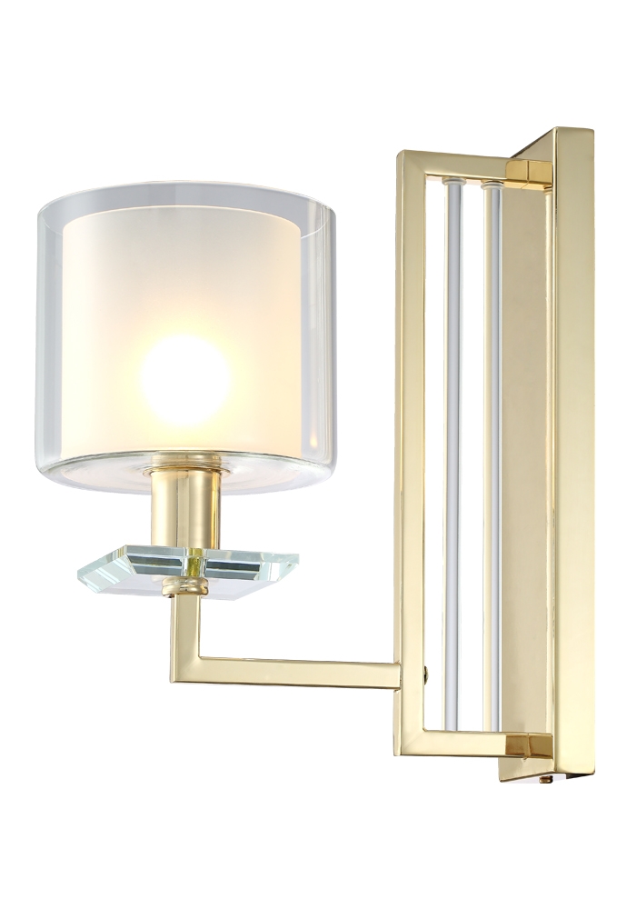 фото Бра crystal lux nicolas ap1 gold/white