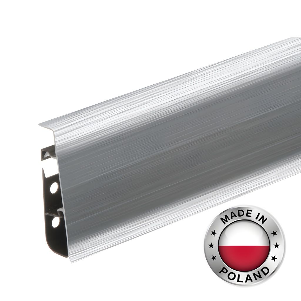 

Плинтус Cezar Hi-Line 201 Brushed Alum серебристый 22x75x2500 мм