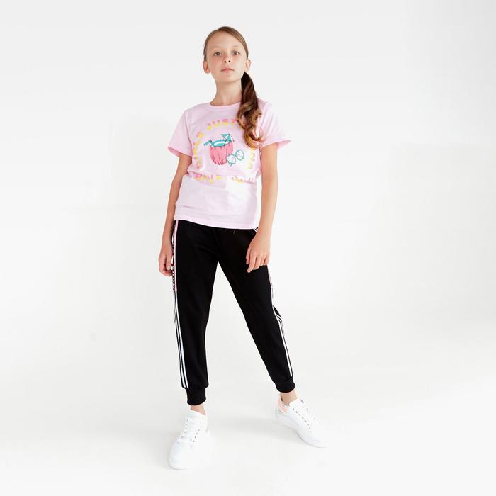 

Спортивные брюки для девочки, чёрный, 122