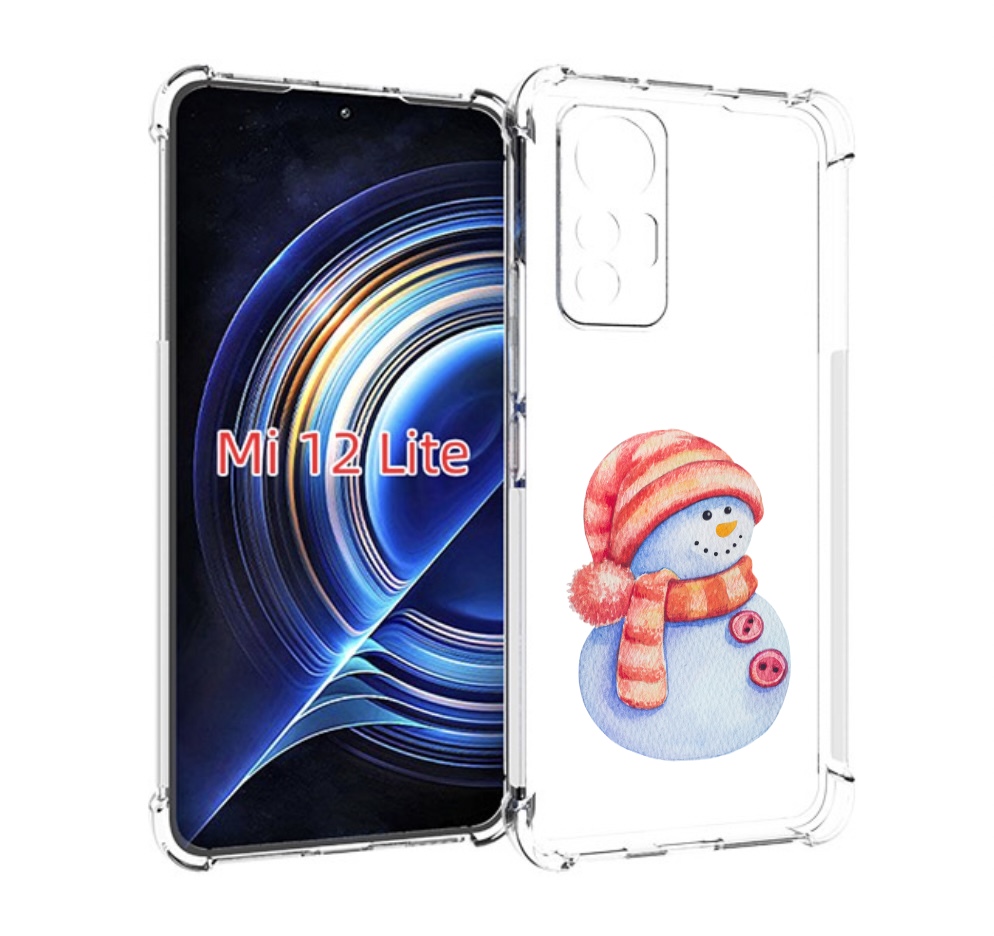 

Чехол MyPads Веселый снеговик для Xiaomi 12 Lite, Прозрачный, Tocco