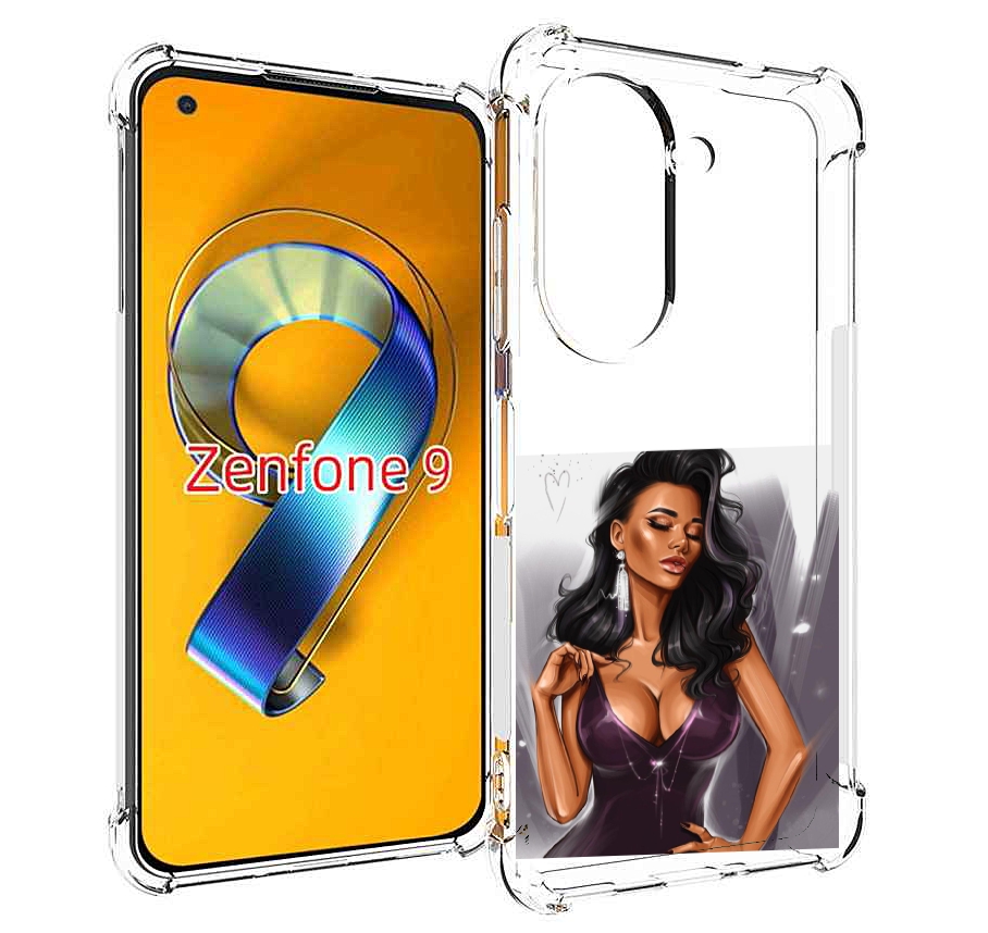 

Чехол MyPads нарисованная-девушка-в-фиолетовом-платье женский для Asus Zenfone 9 (AI2202), Прозрачный, Tocco