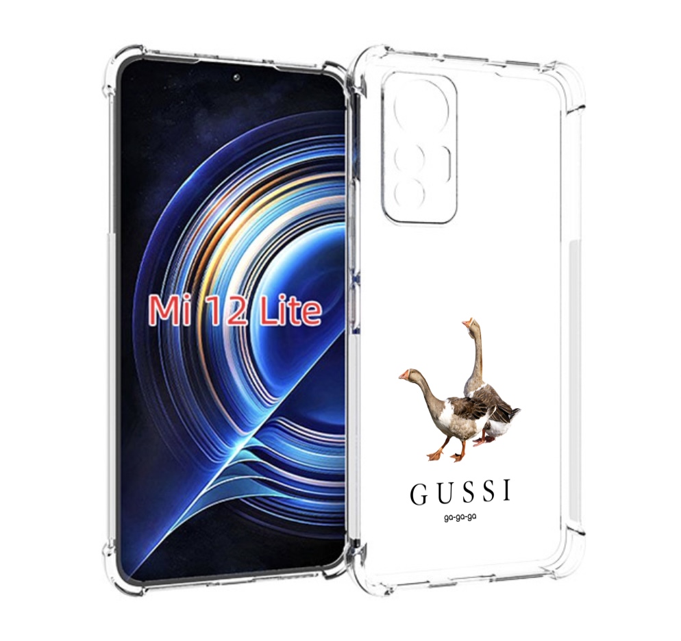 

Чехол MyPads Гусси бренд для Xiaomi 12 Lite, Прозрачный, Tocco