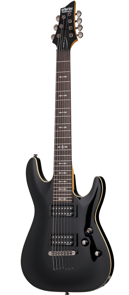 Гитара электрическая, 7 струн Schecter OMEN-7 G.BLACK, электрогитара семиструнная