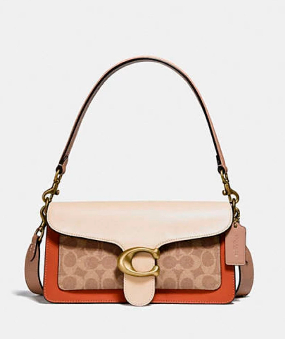 

Сумка женская Coach Tabby коричневая/бежевая, Разноцветный, tabby