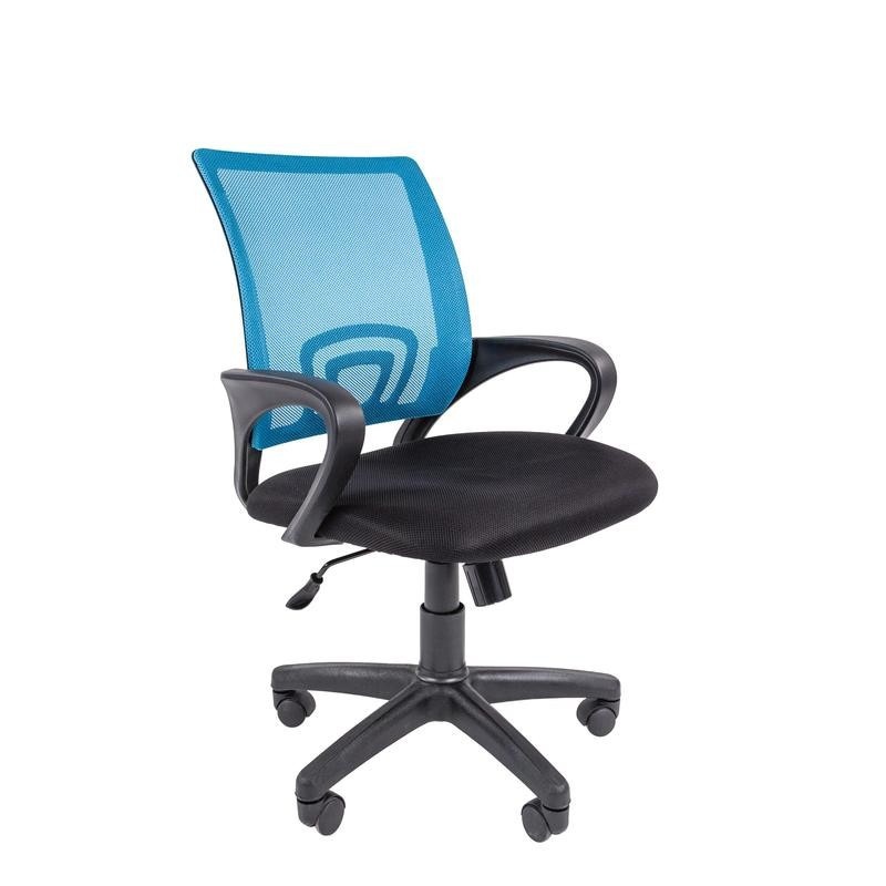 Easy Chair ткань черная сетка, голубой, пластик
