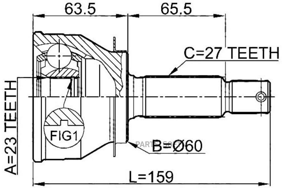 

Шрус Hyundai Sonata Ef 99-01 Нар.