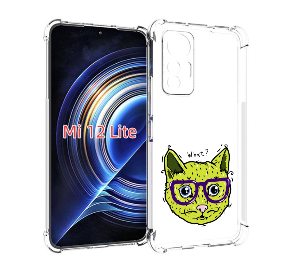 

Чехол MyPads Зеленый кот для Xiaomi 12 Lite, Прозрачный, Tocco