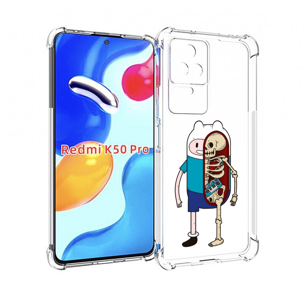 

Чехол MyPads Финн скелет для Xiaomi Redmi K50 / K50 Pro, Прозрачный, Tocco