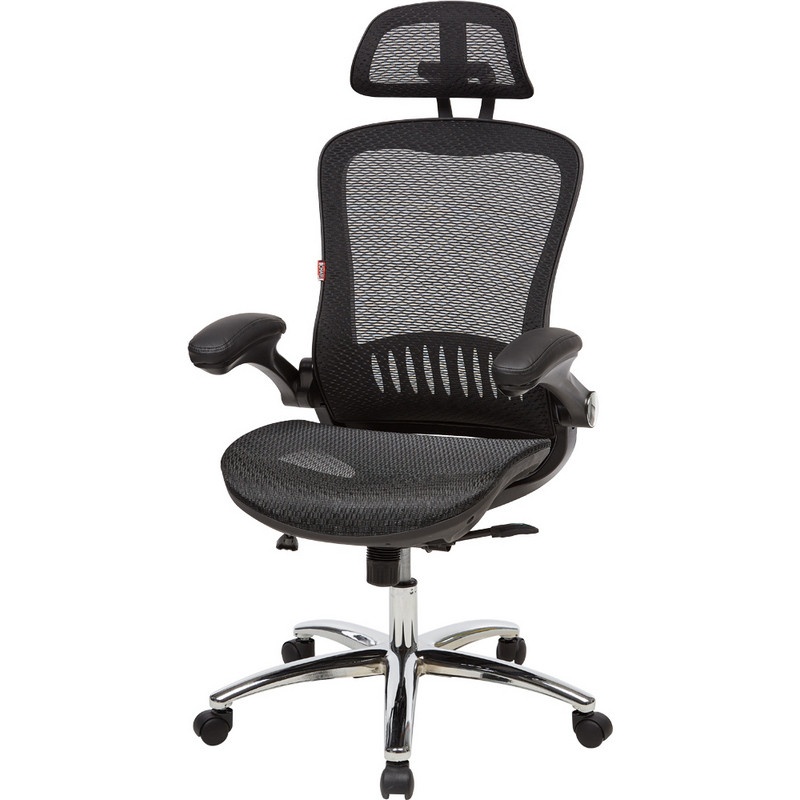фото Easy chair сетка черная, хром