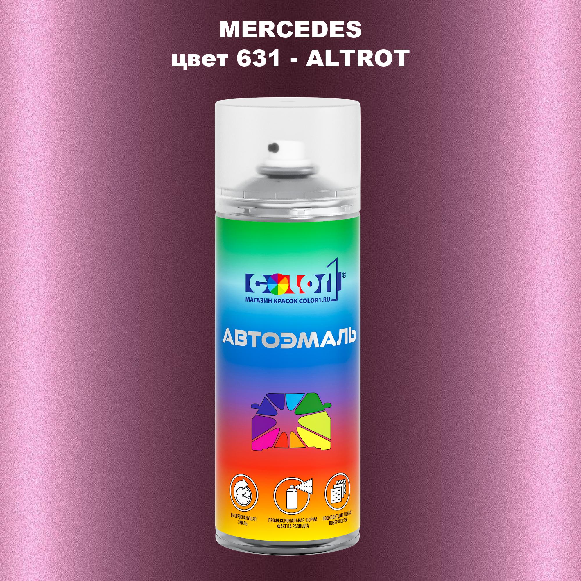 

Аэрозольная краска COLOR1 для MERCEDES, цвет 631 - ALTROT, Прозрачный