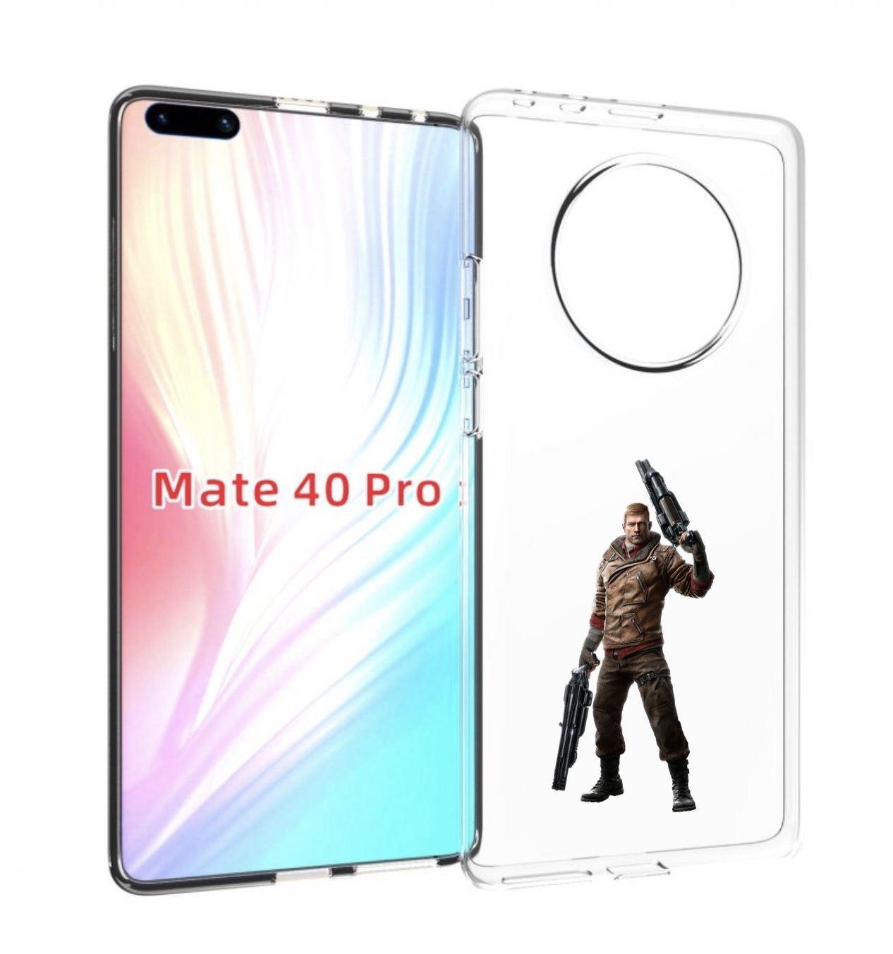 

Чехол MyPads Wolfenstein для Huawei Mate 40 Pro (NOH-NX9), Прозрачный, Tocco